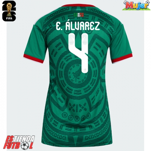 México Edson Alvarez #4 Primera Equipación Mujer Mundial 2026 Manga Corta